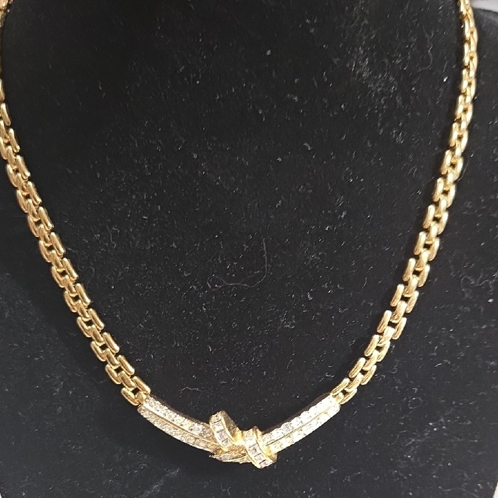 Nina Ricci Gold Necklace with Sparkling Accents